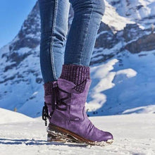Load image into Gallery viewer, Women Winter Warm Back Lace Up Snow Boots