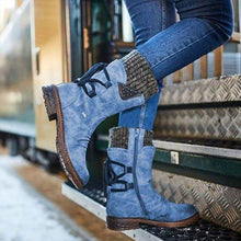 Load image into Gallery viewer, Women Winter Warm Back Lace Up Snow Boots