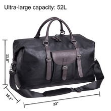 Load image into Gallery viewer, Oversized Leather Travel Duffel Bag