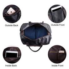 Load image into Gallery viewer, Oversized Leather Travel Duffel Bag