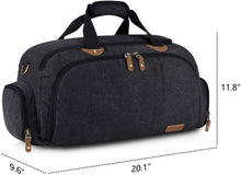 Load image into Gallery viewer, Canvas Travel Sports Gym Duffel Bag (with Shoes Compartment)
