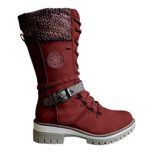 Load image into Gallery viewer, Women Winter Fashion Boots Lace-up Buckle