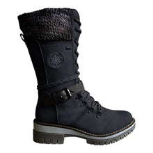 Load image into Gallery viewer, Women Winter Fashion Boots Lace-up Buckle