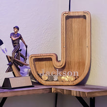 Load image into Gallery viewer, 【Buy 2 Free Shipping】🔥🔥Personalized Alphabet Wooden Piggy Bank
