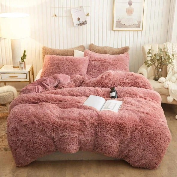 (🎄Early Christmas Sale🎄-40% OFF)  Fluffy Blanket Duvet Cover With Pillow Cover
