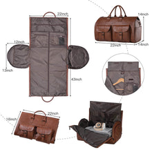 Load image into Gallery viewer, Leather Carry-on Garment Duffel Bag（with Shoe Compartment ）
