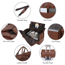 Load image into Gallery viewer, Leather Carry-on Garment Duffel Bag（with Shoe Compartment ）
