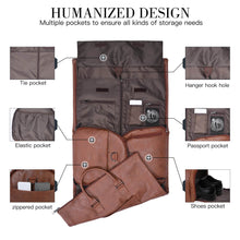 Load image into Gallery viewer, Leather Carry-on Garment Duffel Bag（with Shoe Compartment ）
