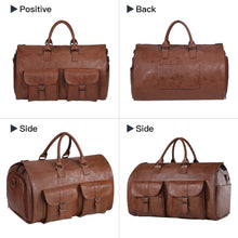 Load image into Gallery viewer, Leather Carry-on Garment Duffel Bag（with Shoe Compartment ）
