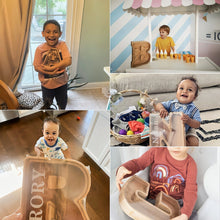 Load image into Gallery viewer, 【Buy 2 Free Shipping】🔥🔥Personalized Alphabet Wooden Piggy Bank
