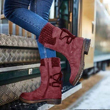 Load image into Gallery viewer, Women Winter Warm Back Lace Up Snow Boots
