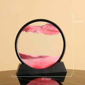 Moving Sand Art Picture Round Glass 3D 7/12inch