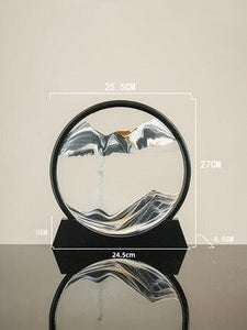 Moving Sand Art Picture Round Glass 3D 7/12inch