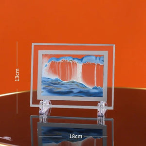 Moving Sand Art Picture Round Glass 3D 7/12inch