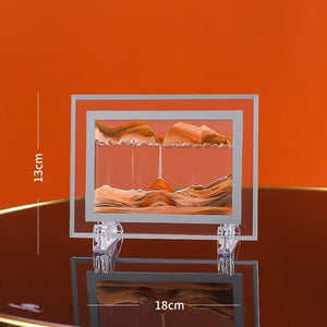 Moving Sand Art Picture Round Glass 3D 7/12inch