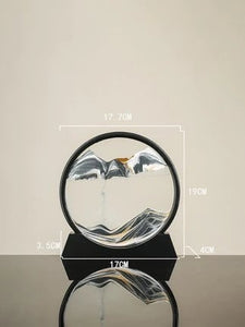 Moving Sand Art Picture Round Glass 3D 7/12inch