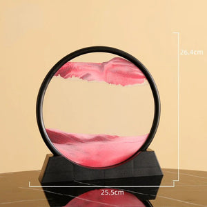 Moving Sand Art Picture Round Glass 3D 7/12inch