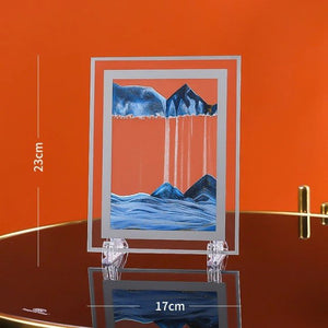 Moving Sand Art Picture Round Glass 3D 7/12inch