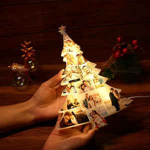 Custom Christmas Tree Photo Lights