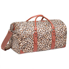 Load image into Gallery viewer, Leopard Grain Leather Travel Bag （with Shoe Pouch）
