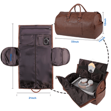Load image into Gallery viewer, Leather Garment Duffel Bag
