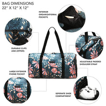 Load image into Gallery viewer, Original Floral Travel Duffel Bag Gym bag （with Shoe Compartment）

