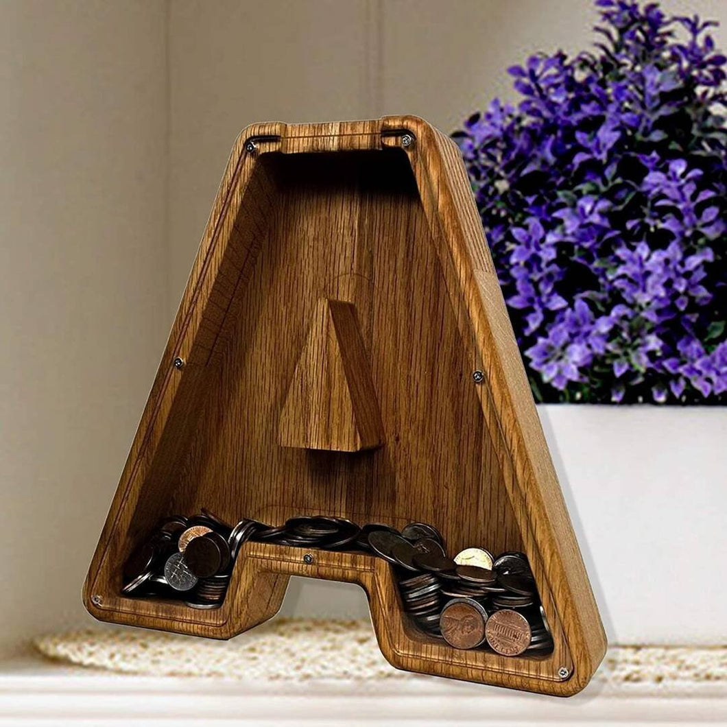 【Buy 2 Free Shipping】🔥🔥Personalized Alphabet Wooden Piggy Bank