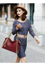 Load image into Gallery viewer, Leather Handbag-Toth Violet Wine
