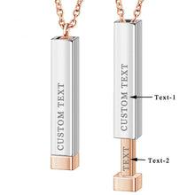 Load image into Gallery viewer, Custom Square Necklace(Golden)
