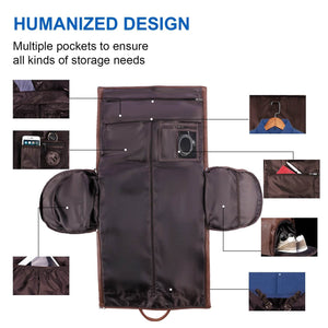 Leather Garment Duffel Bag