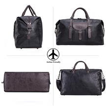 Load image into Gallery viewer, Oversized Leather Travel Duffel Bag
