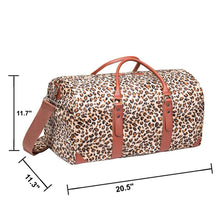 Load image into Gallery viewer, Leopard Grain Leather Travel Bag （with Shoe Pouch）
