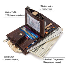 Load image into Gallery viewer, RFID anti-theft brush leather wallet
