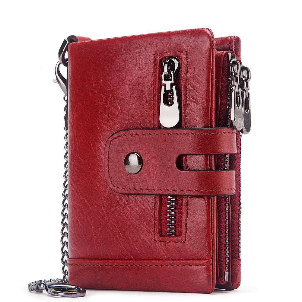 RFID anti-theft brush leather wallet