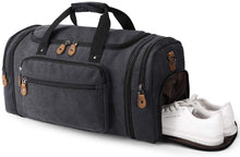 Load image into Gallery viewer, Canvas Travel Duffle Bag （with Shoe Compartment）
