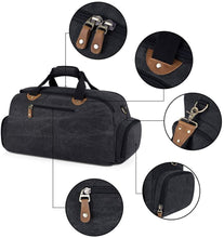 Load image into Gallery viewer, Canvas Travel Sports Gym Duffel Bag （with Shoes Compartment）
