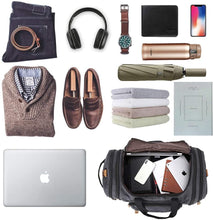 Load image into Gallery viewer, Canvas Travel Duffle Bag （with Shoe Compartment）
