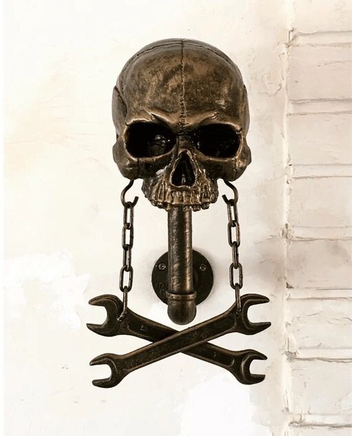 ☠️Motorcycle skull helmet holder (🎁gift for bikers).