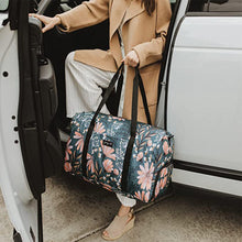 Load image into Gallery viewer, Original Floral Travel Duffel Bag Gym bag （with Shoe Compartment）
