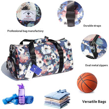 Load image into Gallery viewer, Original Floral Water Resistant Travel Duffel Gym Bag
