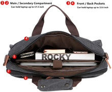 Load image into Gallery viewer, 17 Inch Canvas Laptop Computer Bag
