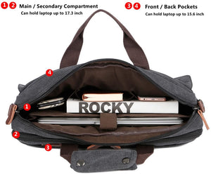17 Inch Canvas Laptop Computer Bag