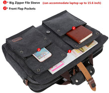 Load image into Gallery viewer, 17 Inch Canvas Laptop Computer Bag
