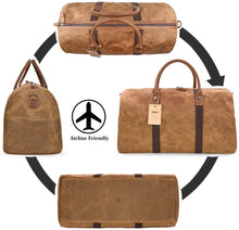 Load image into Gallery viewer, Waterproof Canvas Travel Duffel Bag
