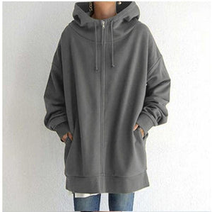 2022 NEW Casual Sweater Zipper Hooded