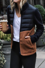 Load image into Gallery viewer, Chichers Patchwork Contrast Color Slim-Fit Down Jacket
