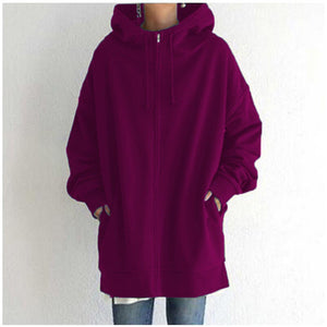 2022 NEW Casual Sweater Zipper Hooded