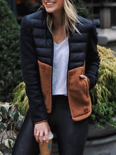Load image into Gallery viewer, Chichers Patchwork Contrast Color Slim-Fit Down Jacket
