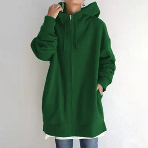 2022 NEW Casual Sweater Zipper Hooded
