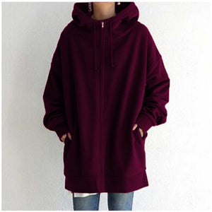 2022 NEW Casual Sweater Zipper Hooded